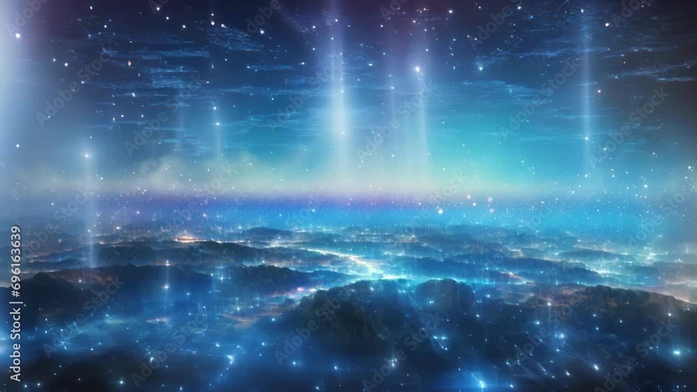 Poster a digital universe of data galaxies and constellations, mapping out the vast expanse of information 