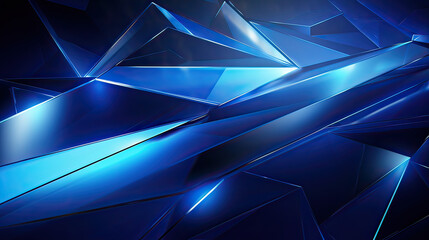 Abstract background blue color with geometric 3D texture and light leaks