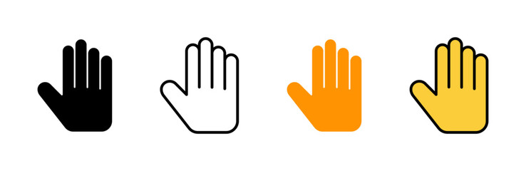 Fototapeta premium Hand icon set vector. hand sign and symbol. hand gesture