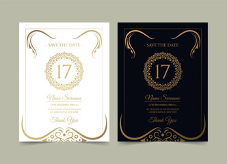 ornament pattern style elegant birthday invitation