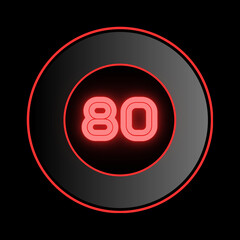 stop button on black