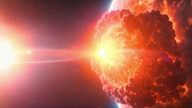 Coronal Mass Ejection appears stunning plasma cloud, exploding from suns atmosphere stretching towards Earth.