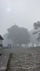 ioannina  its kale foggy morning greece winter