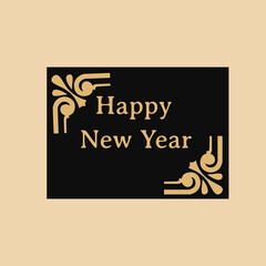 Happy new year greeting card