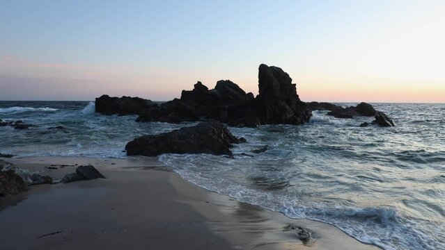 Beautiful rock formation at Burgess Beach, Forster, NSW, Australia.