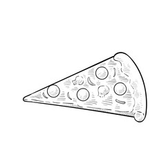 pizza handdrawn illustration
