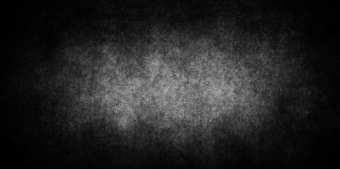 Black stone concrete grunge texture and backdrop background anthracite panorama. grunge and scratched old wall texture cement dirty gray with black background.	