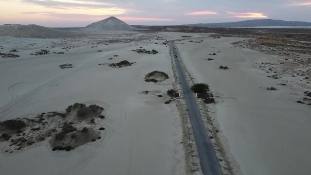 Aerial of Hingol Mud Volcano of Balochistan in Lasbela District, Pakistan