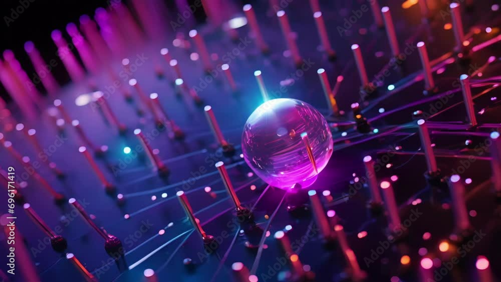 Poster a snapshot of quantum tunneling microscopy at work, providing a captivating glimpse into the world o