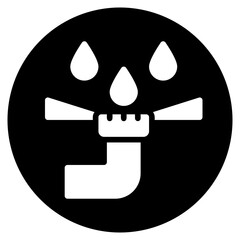 drainage glyph icon