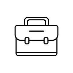 Briefcase outline icons, minimalist vector illustration ,simple transparent graphic element .Isolated on white background