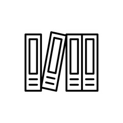 Archive report outline icons, minimalist vector illustration ,simple transparent graphic element .Isolated on white background
