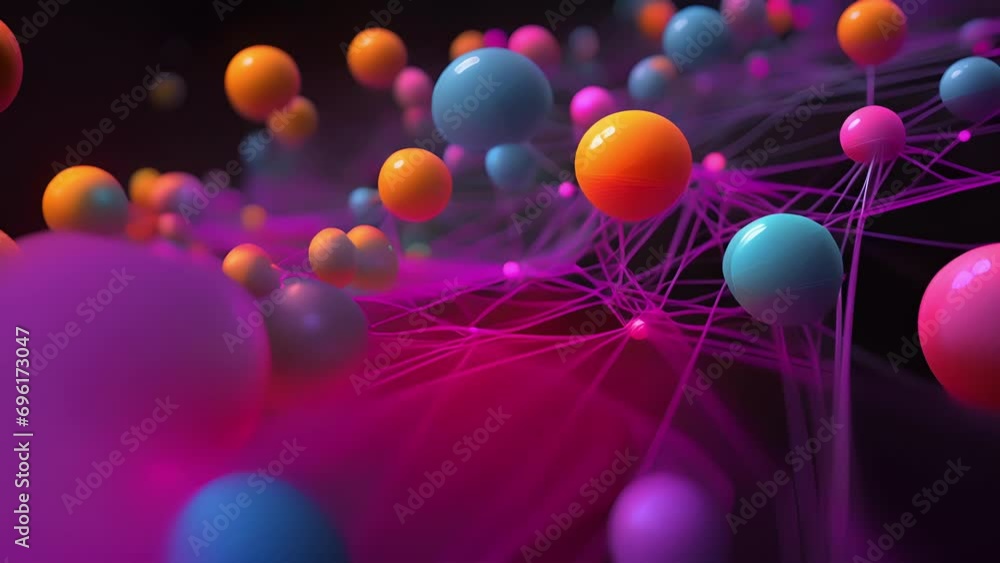Poster an electron microscope showcasing two entangled particles, with their quantum states mapped out in a