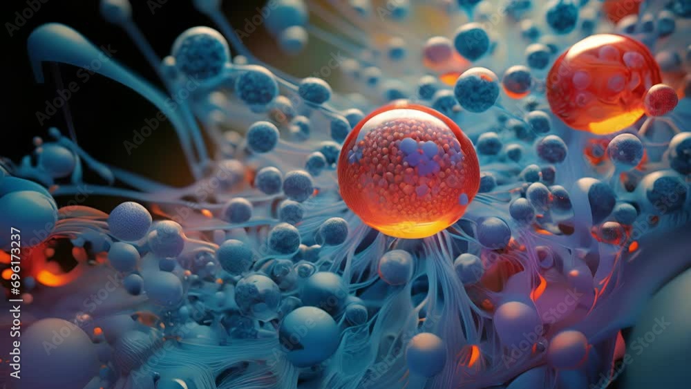 Poster another striking closeup reveals a microscopic view of a cell, highlighting the interconnectedness o