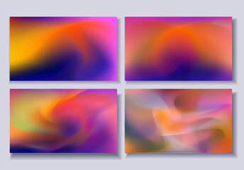 Abstract granny gradient violet pink yellow background blurred color flow banner, poster, cover design.