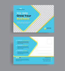 Creative post card design template