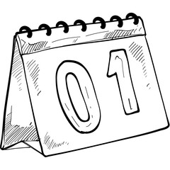 calendar handdrawn illustration