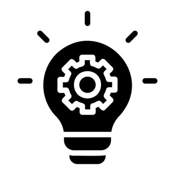 light bulb glyph icon