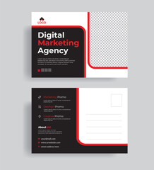 Modern post card design template