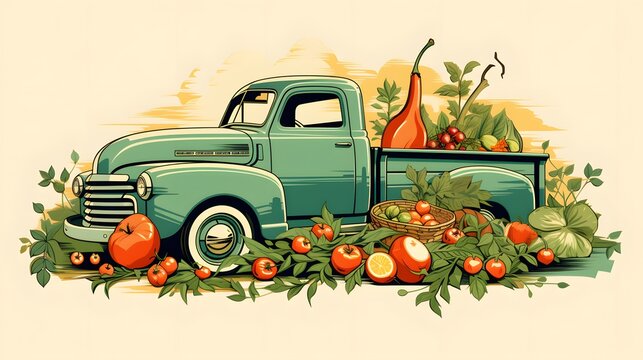 recommend clip art: auto, automobile, clip art, delivery, drive, gardening, harvest, service, thanksgiving, transport, transportation, truck, vehicle, agricultural, drawing, farmer, grocery, horticulture, market, nutriti