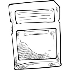 micro sd memory card handdrawn illustration
