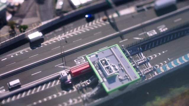 高速道路ETC、ジオラマ風
