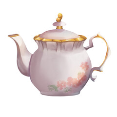 Watercolor afternoon tea 