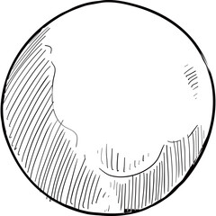 ping pong ball handdrawn illustration