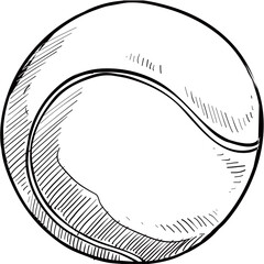 tennis ball handdrawn illustration