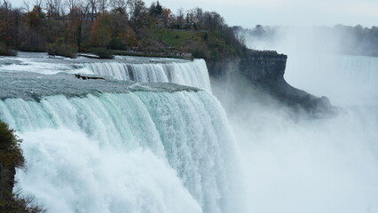 The beautiful Niagara waterfall landscape in autumn