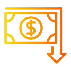 dollar gradient icon