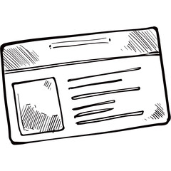 identity card handdrawn illustration