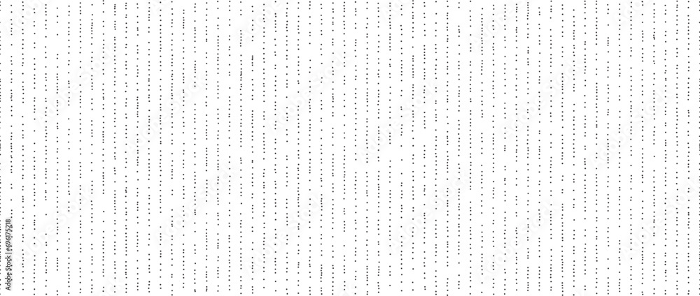 Poster Dotted lines seamless pattern. Black and white stippled background. Vertical dot stripes repeating wallpaper. Abstract minimalistic seamless texture. Monochrome textured backdrop. Vector fabric swatch