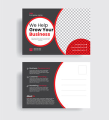 Creative modern corporate post card design template