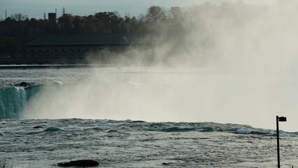 The beautiful Niagara waterfall landscape in autumn