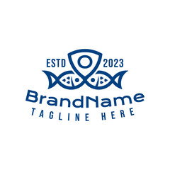 Letter O Fish Shield Logo, suitable for business related to Fish and Shield with O initial