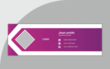 PSD email signature template or email footer or face book cover template