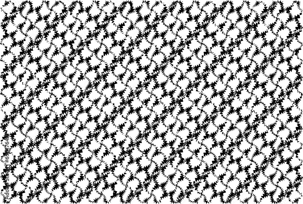 Aufkleber geometric of tile pattern vector. design abstract black on white background. design print for illust