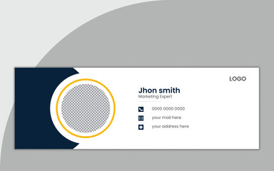 PSD email signature template or email footer or face book cover template