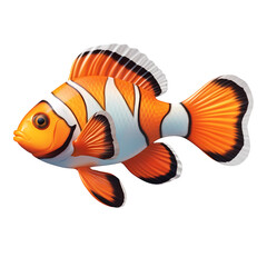 Sea fish isolated on transparent background, aquarium ornamental fish