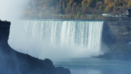 The beautiful Niagara waterfall landscape in autumn