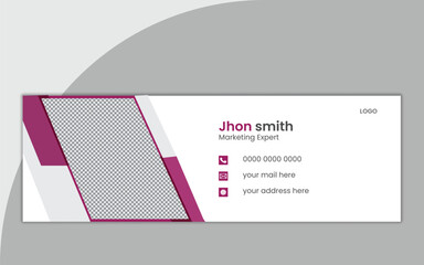 PSD email signature template or email footer or face book cover template
