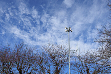 町内に設置された災害情報を伝える防災スピーカー