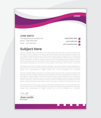 PSD modern business and corporate letterhead template