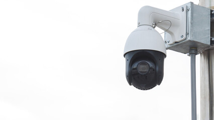 Outdoor CCTV security camera for surveillance monitoring for crime and safety protection. Public...