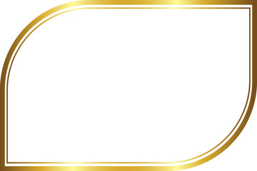 Round Diagonal Corner Rectangle Shape Gold picture frame luxury golden frame gold border Golden vector framework banner decoration decorative element template isolated background frame picture wedding