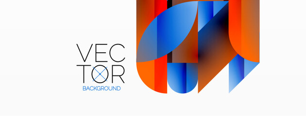 Abstract masterpiece formed by delicate interplay of circles, squares, and triangles. Geometric elements converge in harmonious chaos, evoking sense of modern creativity. Symphony of shapes