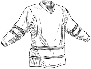 hockey uniform handdrawn illustration