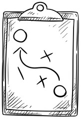 strategy clipboard handdrawn illustration