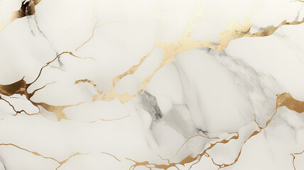 White Marble Texture with Gold Veins. Luxury background